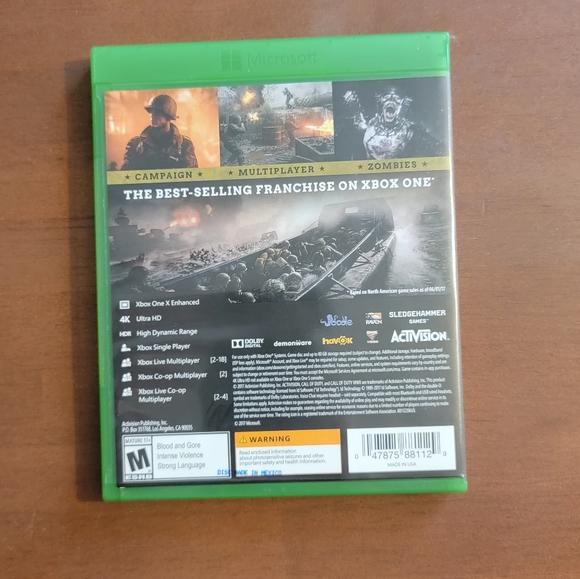 Used Call Of Duty WWII World War 2 Microsoft XBOX ONE Activision - Picture 2 of 7